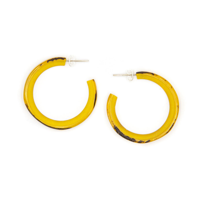 Alicia Earrings-Yellow-Tagua by Soraya Cedeno