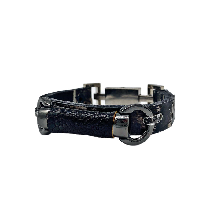 Alligator Argenté Rustic Bracelet - Sobék
