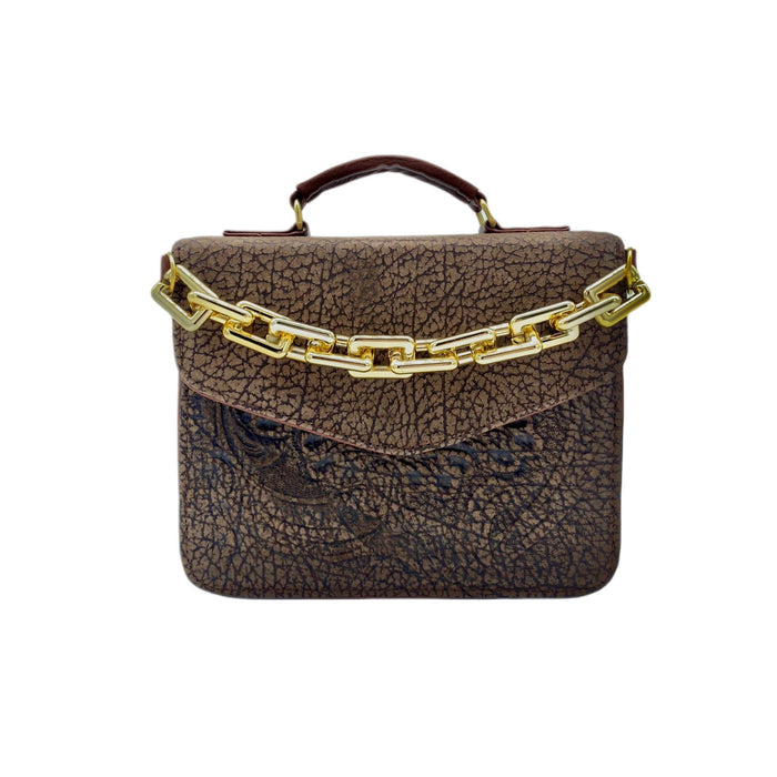 Artisanal Fiore Floral Leather Purse - Sobék