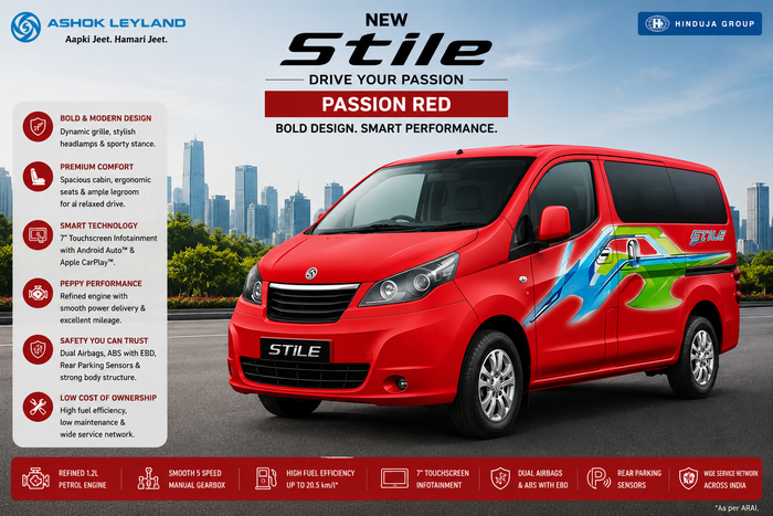 Ashok Leyland Stile Passion Red Touch Up Spray Paint – OEM Color Match
