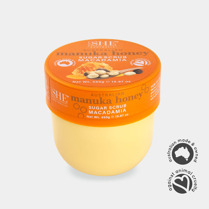 Australian Manuka Honey Sugar Scrub - MACADAMIA
