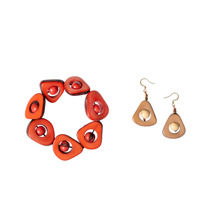 Cafe con Leche/Ivory / Poppy Coral