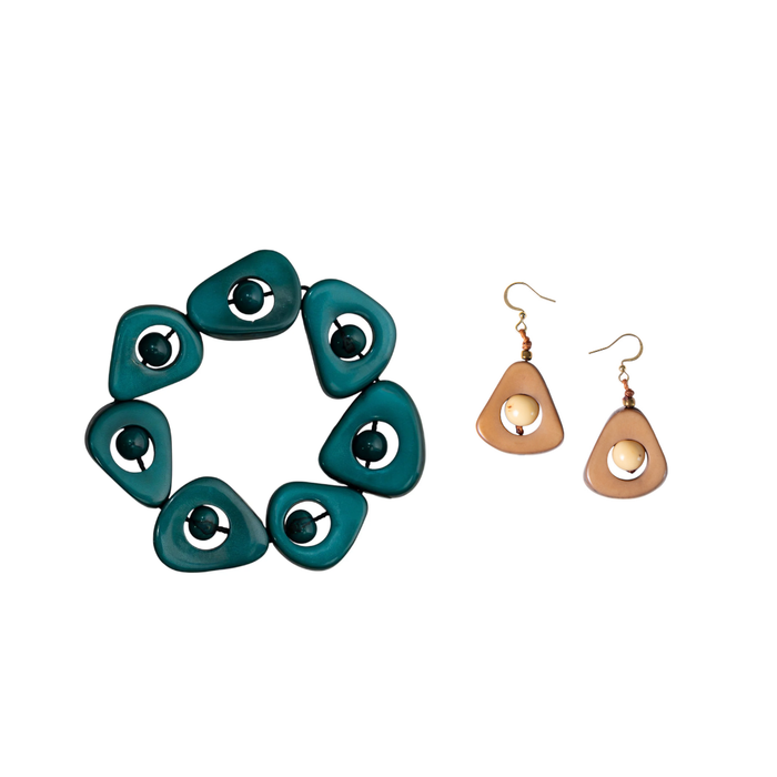 Cafe con Leche/Ivory / Teal