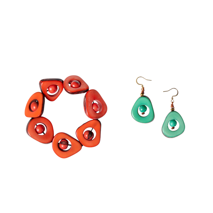 Mint / Poppy Coral