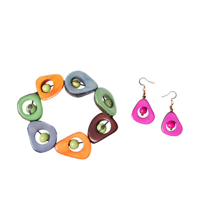 Fuchsia / Mint/Chestnut Combo