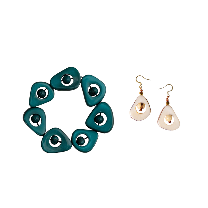 Ivory / Teal