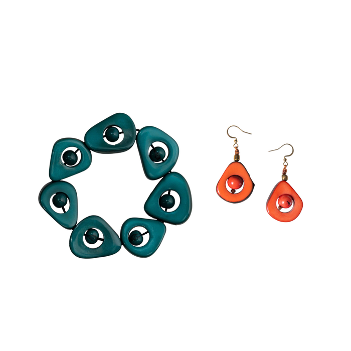 Poppy Coral / Teal