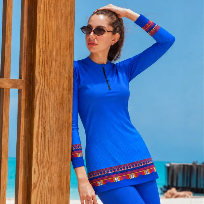 blue azure tunic burkini