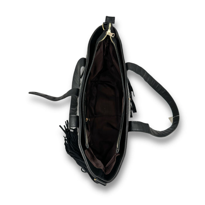 interior large cowhide tote