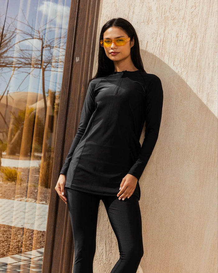 black tunic burkini