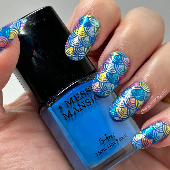 Blue You A Kiss -  Blue Nail Stamping Polish