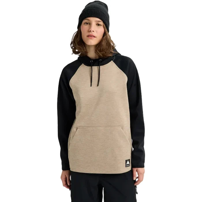 Burton Womens Crown Weatherproof Pullover Fleece Summit Taupe/Black Steves Snow Store Wollongong
