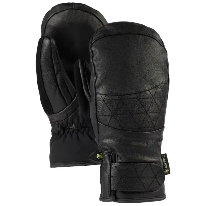 Burton Womens Gondy Gore-Tex Leather Mittens True Black steves snow store wollongong