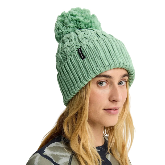 Burton Womens Zippy Fleece Lined Beanie Soft Sage