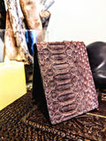 Caffe Suede Snakeskin Leather Western Wallet, Bifold Wallet, 6 card slot, Handmade Western Wallet, Cowboy Wallet