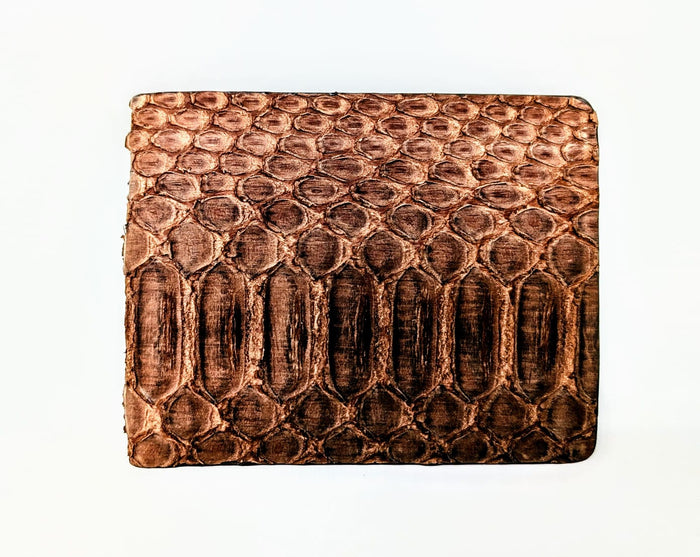 Caffe Suede Snakeskin Leather Western Wallet, Bifold Wallet, 6 card slot, Handmade Western Wallet, Cowboy Wallet