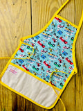 Amanda Bright Designs Children's monster truck Apron Ambulance Firetruck Police Car train for cooking baking playtime fun
