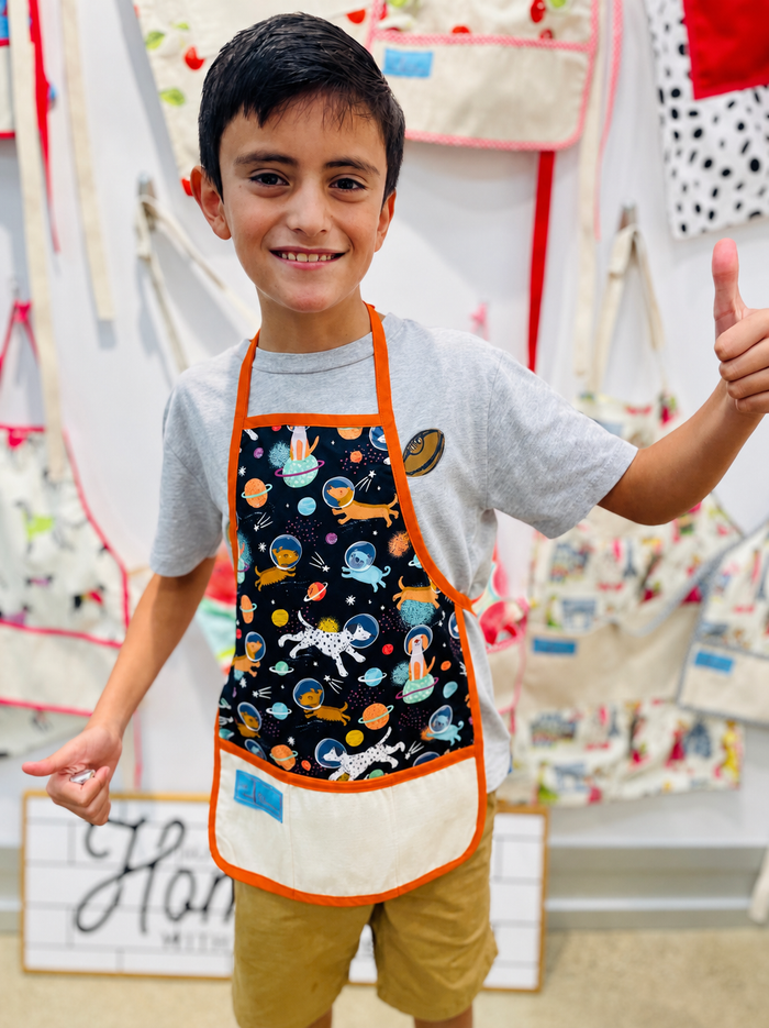 Amanda Bright Designs space dogs children’s apron