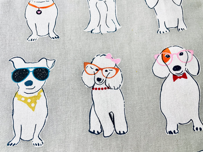 Coco Apron Little white dog fanatic dress up sunglasses hair bow neckties fabric