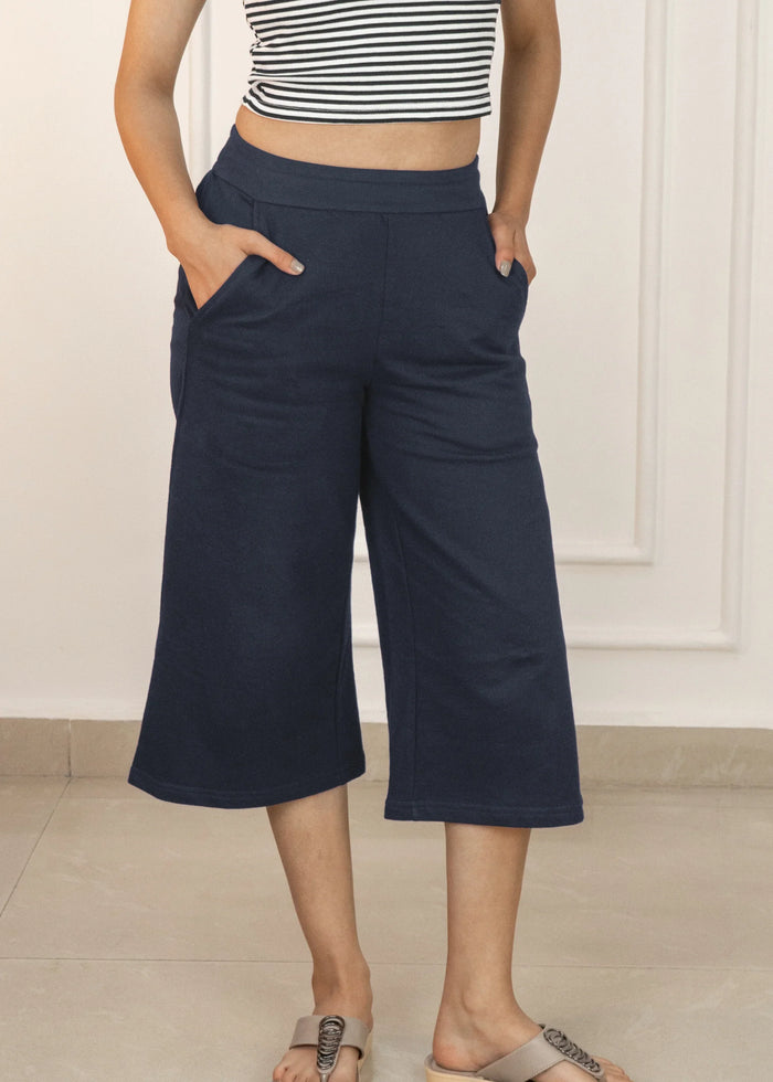 Cotton Regular Fit Low Waist Stretchable Capri