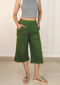 Cotton Regular Fit Low Waist Stretchable Capri