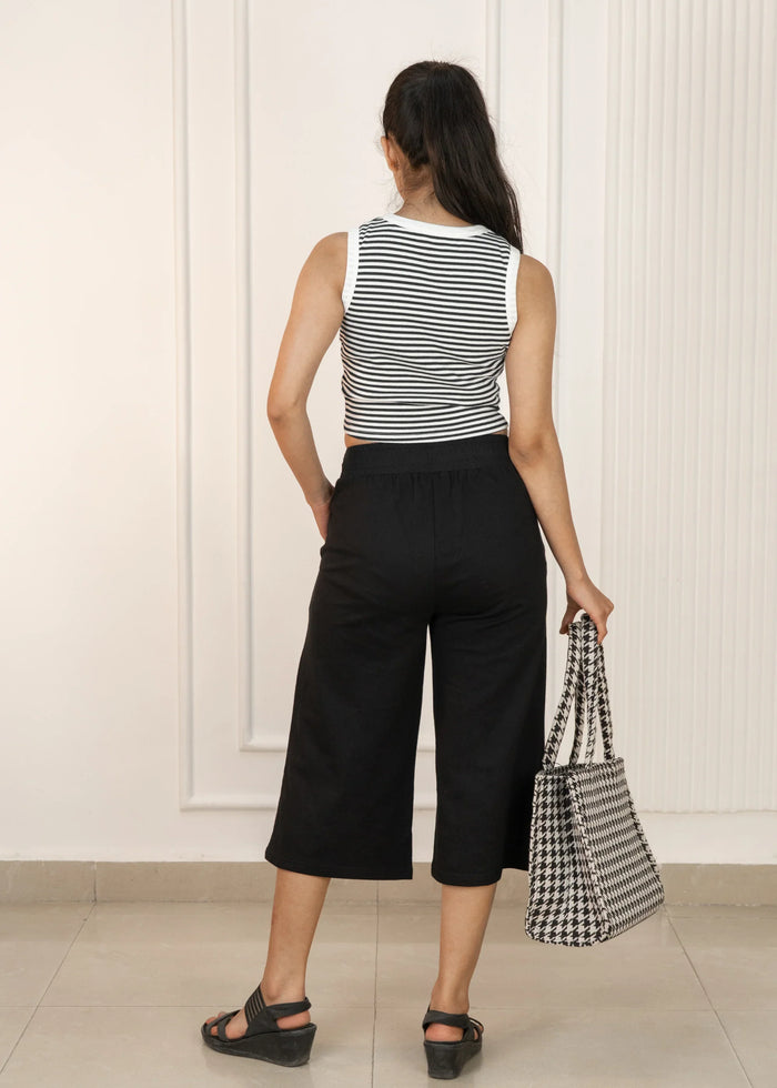 Cotton Regular Fit Low Waist Stretchable Capri