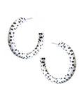 Dalmatian Animal Print Hoop Earrings
