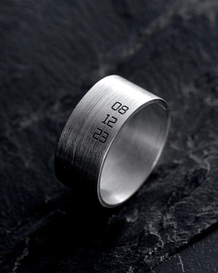 DATE silver ring (individual engraving)