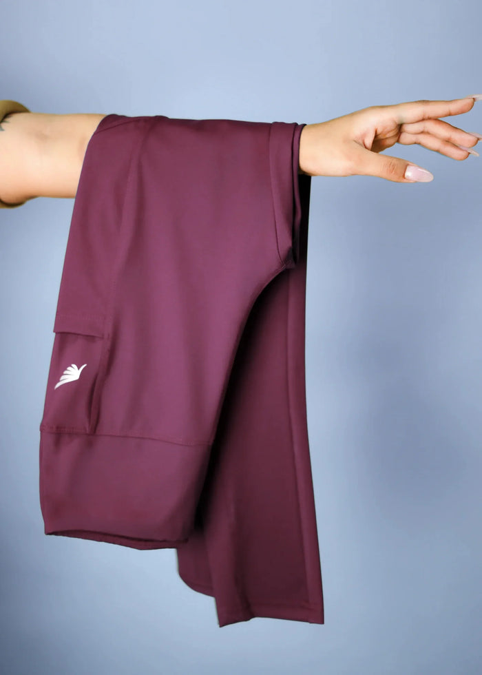 Flurr Women's Wine Deep Pocket Tights