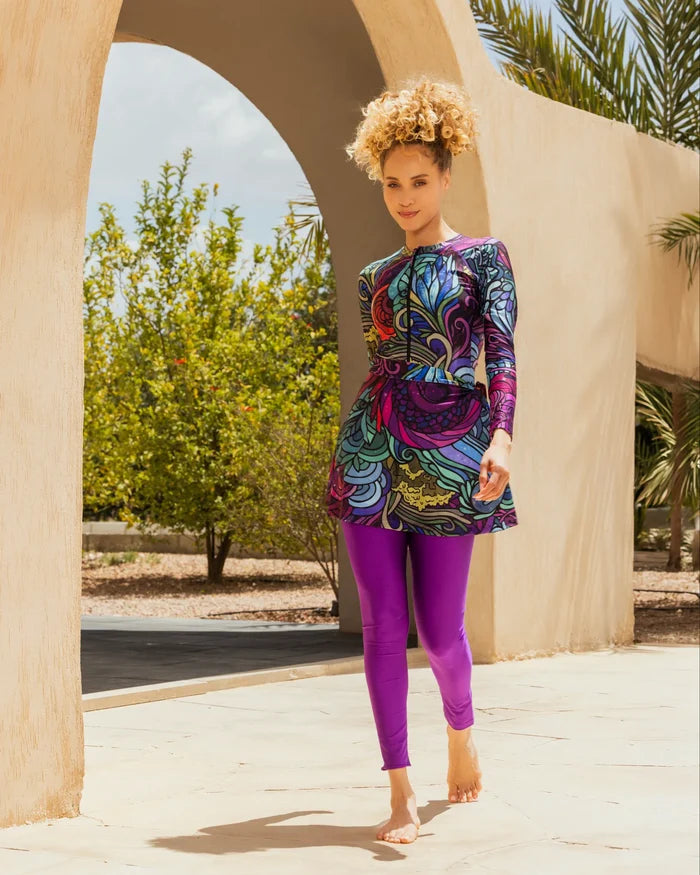 elina violet burkini
