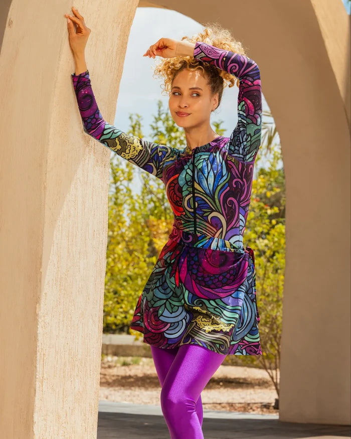 elina violet burkini