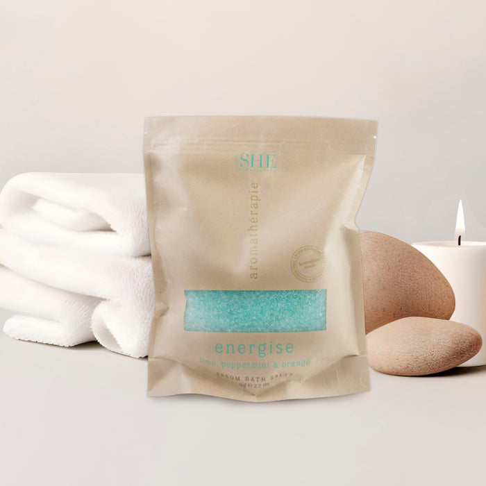Epsom Bath Salts - ENERGISE - Lime, Peppermint & Orange
