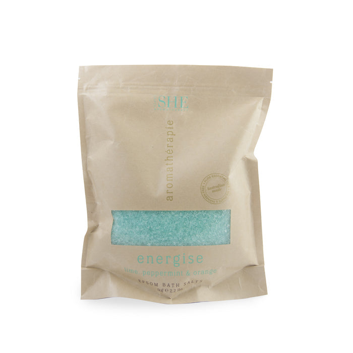 Epsom Bath Salts - ENERGISE - Lime, Peppermint & Orange
