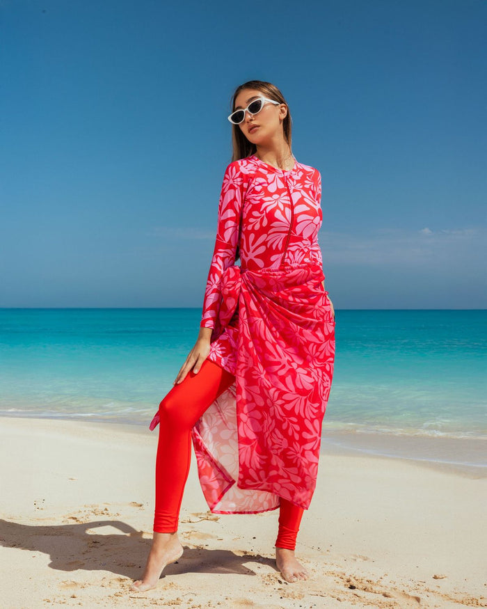 pink floral burkini