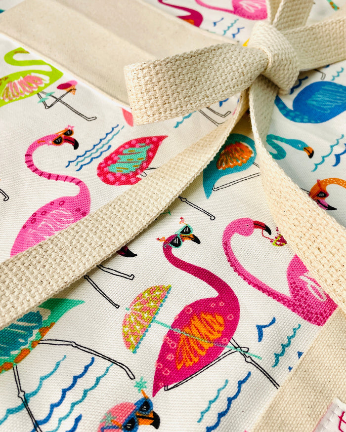 Amanda Bright Designs Florida Flamingo Apron Pool Beach Ocean Waves