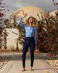 marble blue burkini