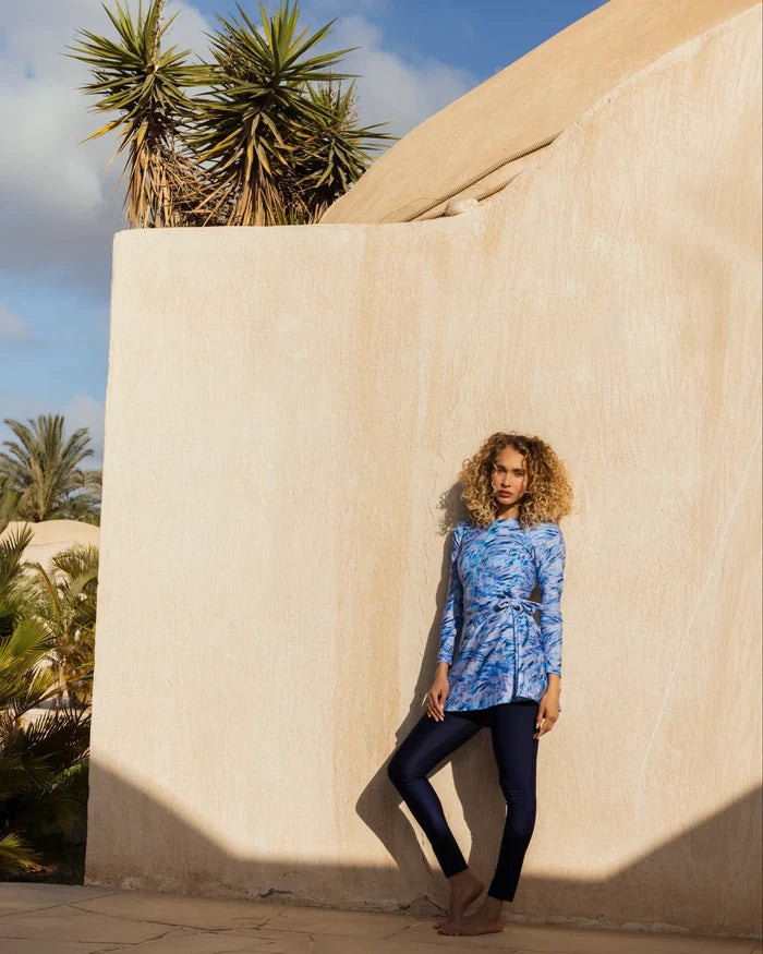 marble blue burkini