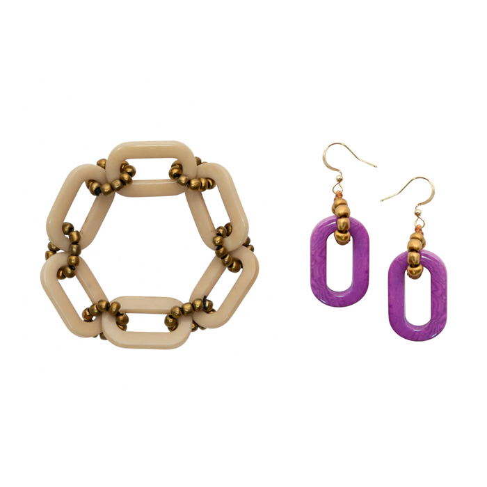 Ivory / Violet