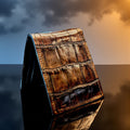 Handmade Alligator Leather Wallet – Luxury Bifold with 6 Card Slots and Dual Bill Compartment