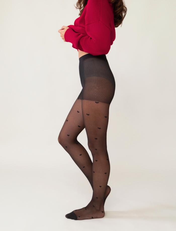 Heart Pattern Tights