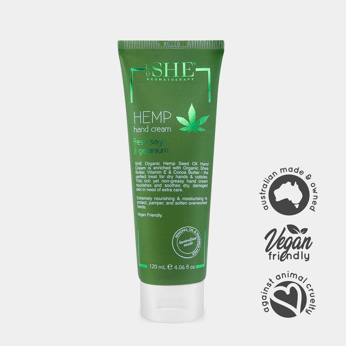 Hemp Seed Oil Hand Cream - Fresh Sage & Geranium