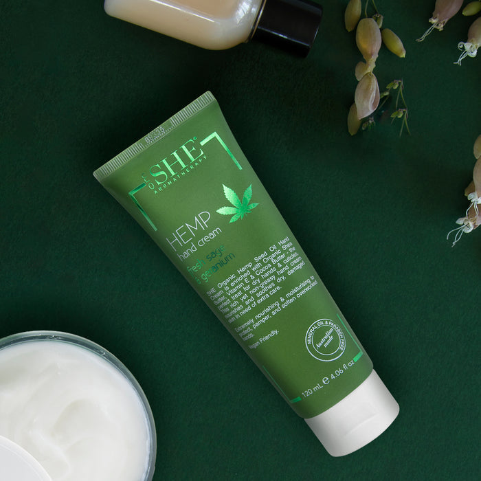 Hemp Seed Oil Hand Cream - Fresh Sage & Geranium