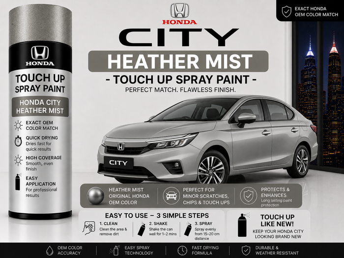 Honda City Heather Mist Touch Up Spray Paint – OEM Color Match | LIHA Aerosols 500ml