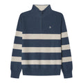 Hackett LondonKnitted Stripe Quarter Zip Jumper5063261860566SAVANNA