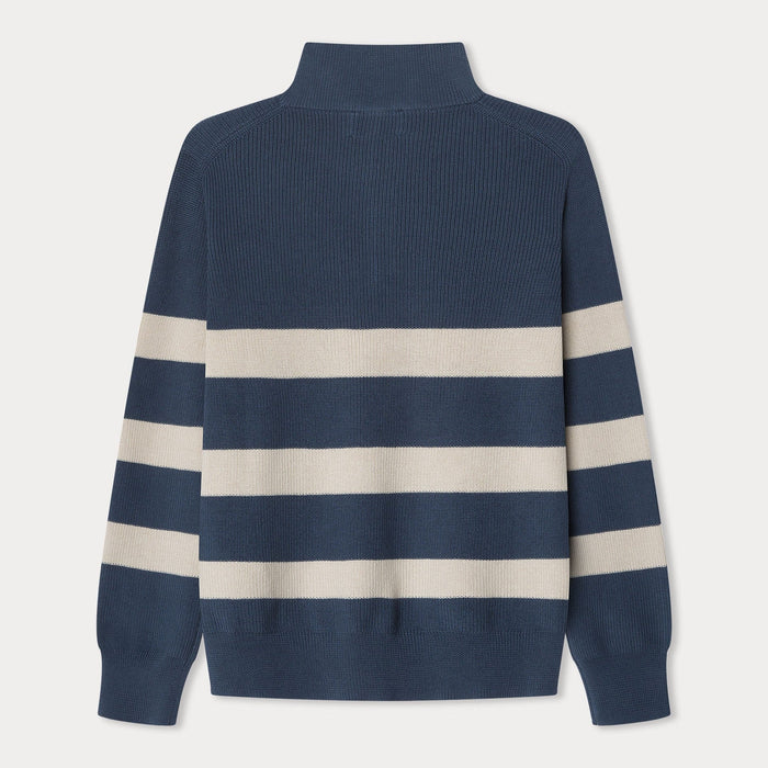 Hackett LondonKnitted Stripe Quarter Zip Jumper5063261860566SAVANNA