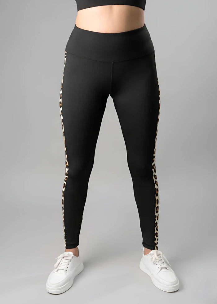 Leopard Print StripePlay Ankle Length Tight