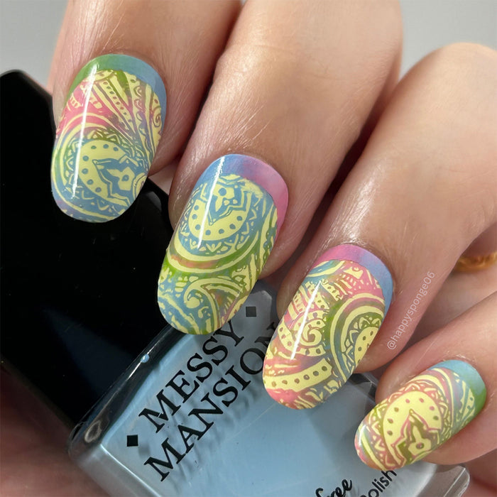 LLA05 Messy Mansion Nail Stamping Plate