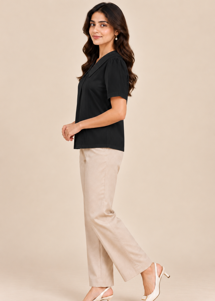 Flurr black Maison Collar Top left side view