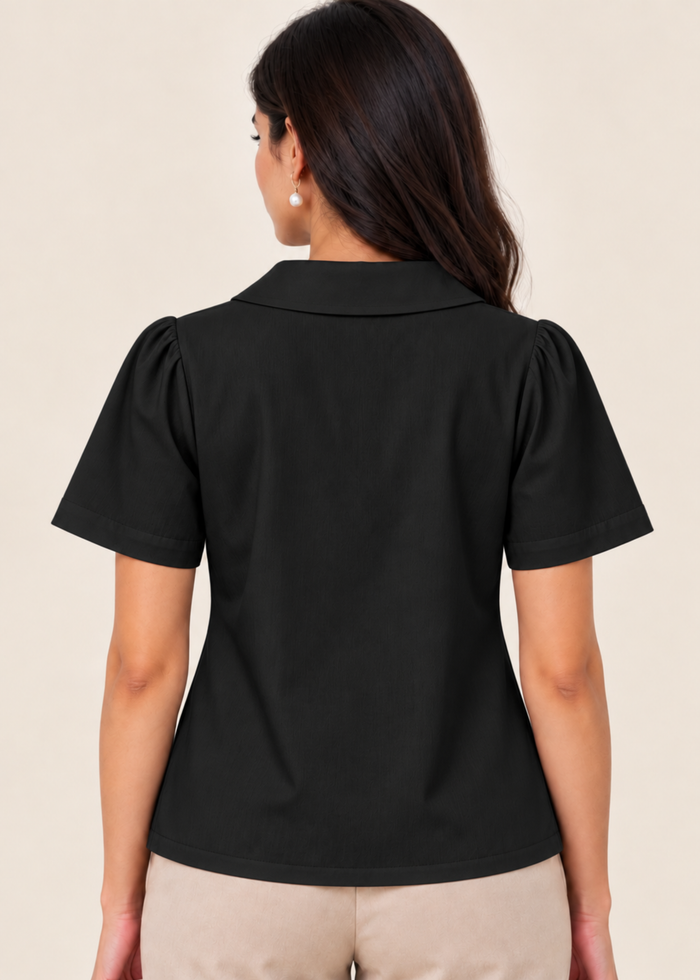 Flurr black Maison Collar Top back view