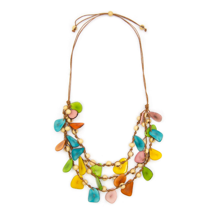 Marcela Necklace-Pastel Multi-Tagua by Soraya Cedeno